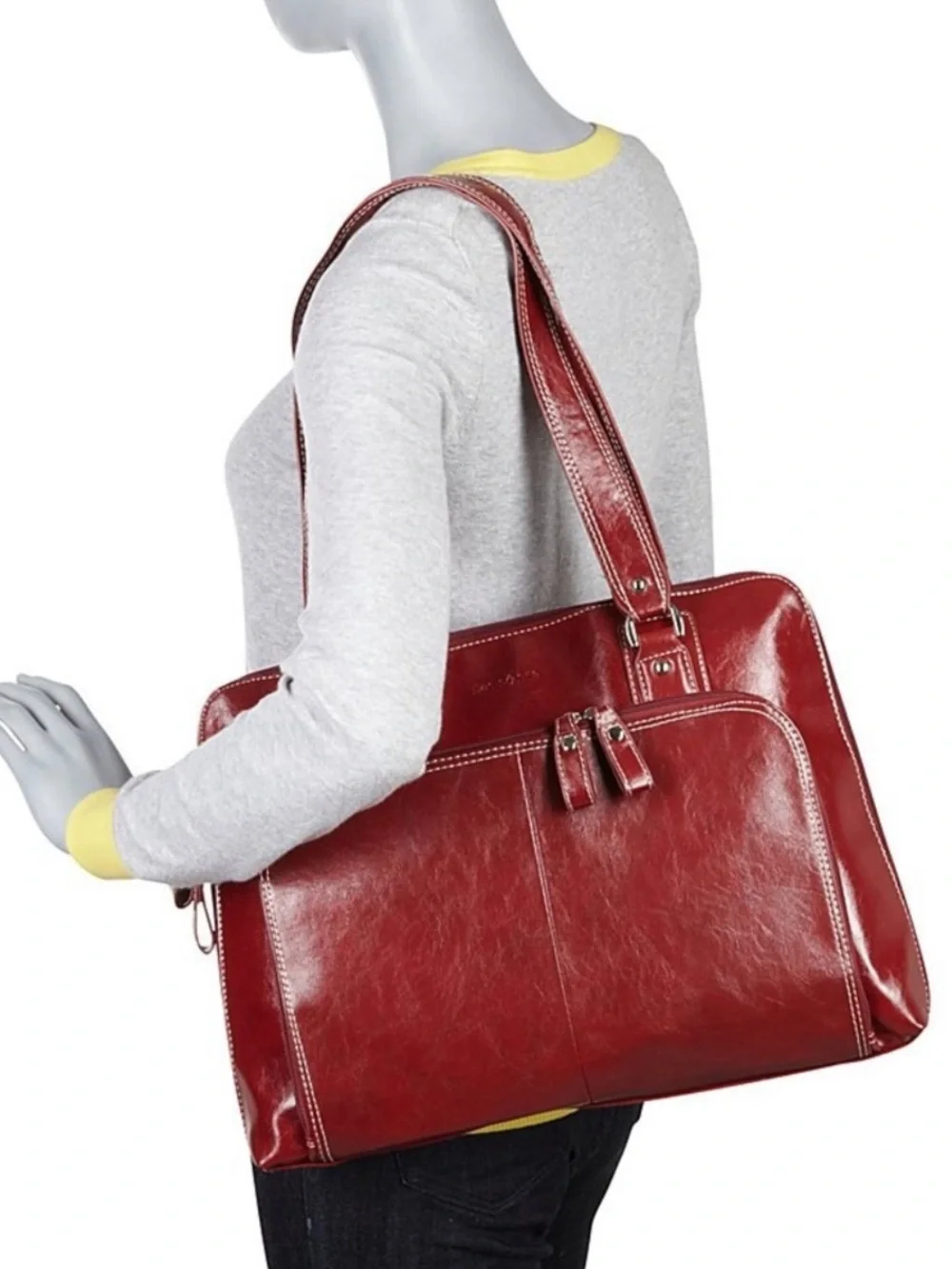 SAMSONITE Burgundy Red Laptop Tote Work Teacher Travel Organizer Bag Fits 16.5”